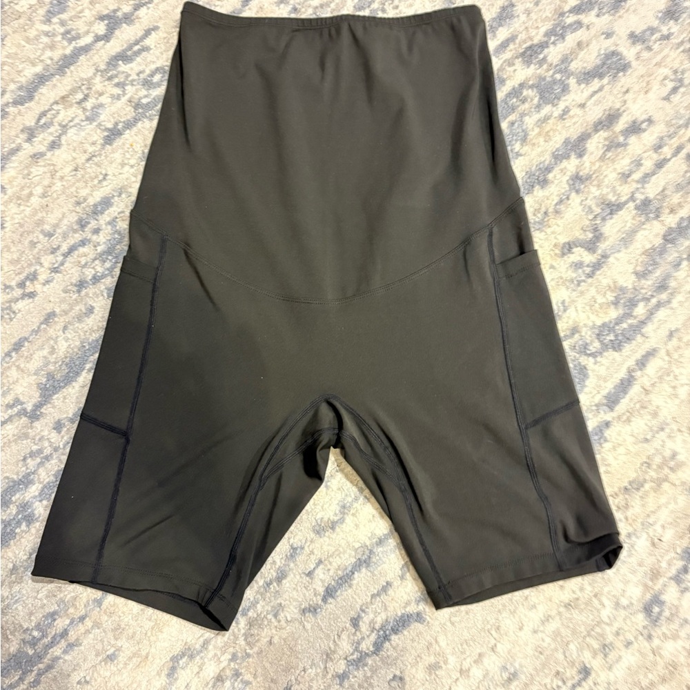 Black High-Waisted Biker Shorts